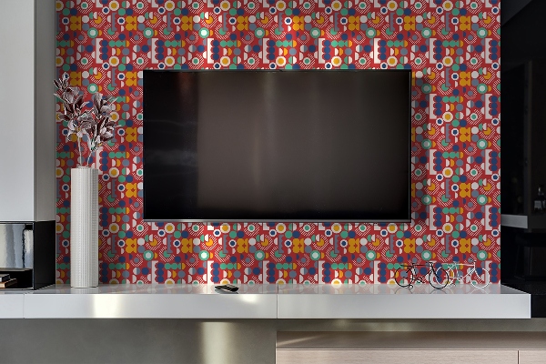 Självhäftande väggpanel Geometriskt vintage mönster