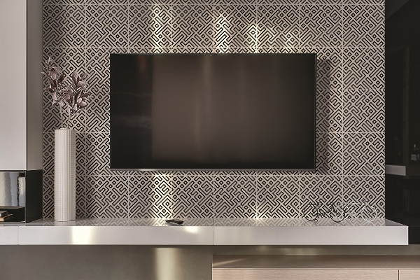 Panel på väggen Geometriska linjer
