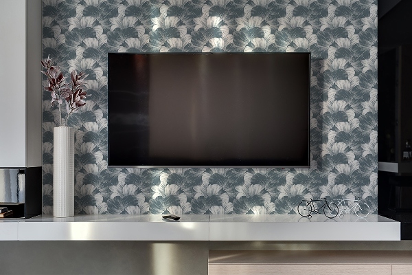 Panel på väggen Blommor för tv: n