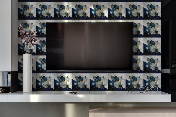 Panel på väggen Hexagon abstraktion